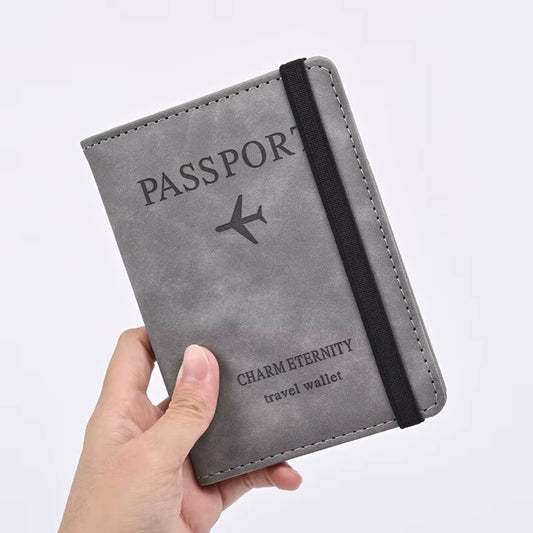 Men PU Leather Wallet Travel Passport Purse Card Male Travel Accessories Hand Carry Passport Business Cards Holder Wallet