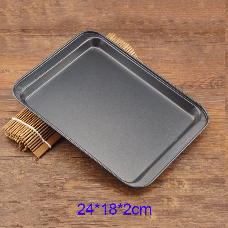 Rectangular Non-Stick Bread Cake Baking Tray Baking Tray Oven Rectangular Black Baking Tray Diy Baking