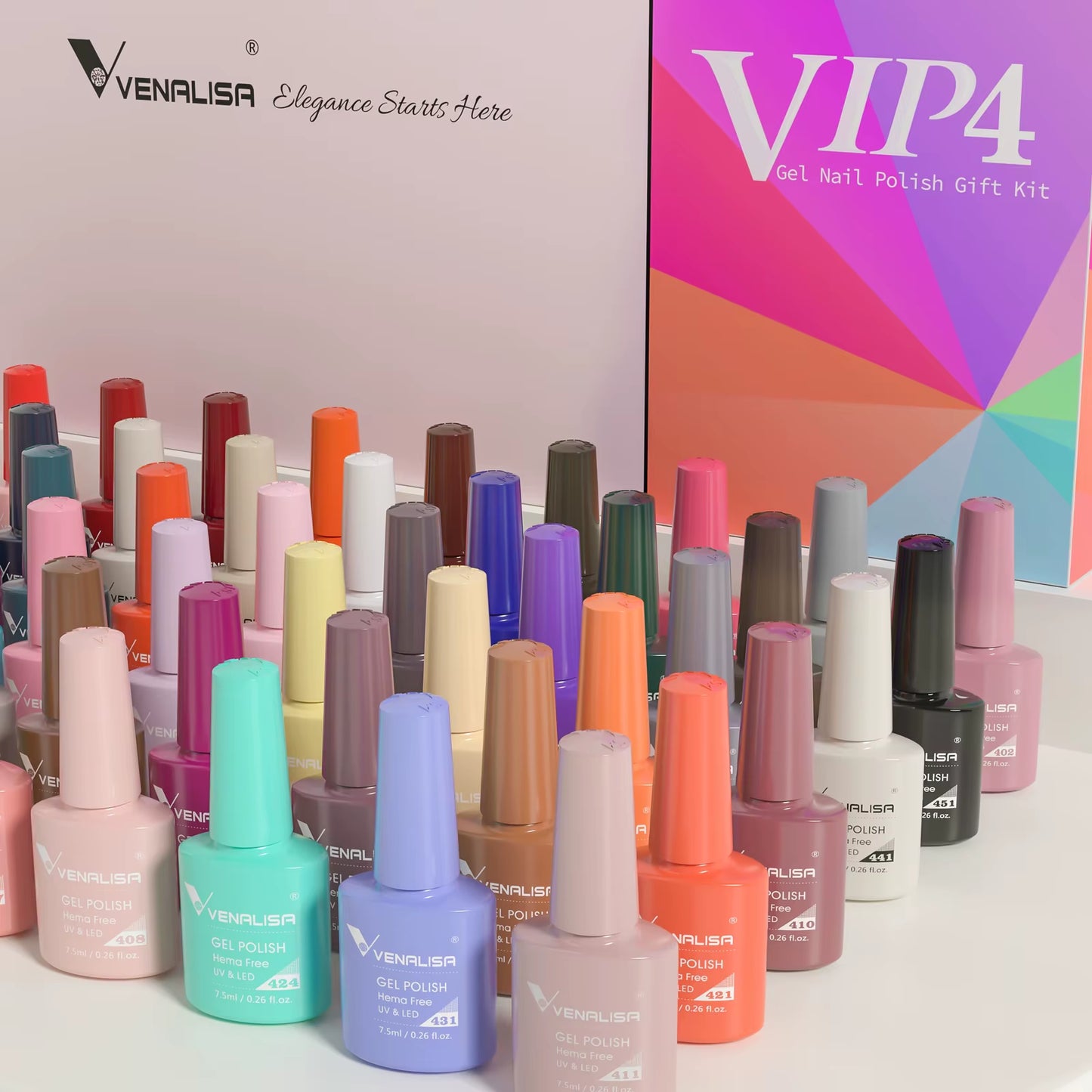 VIP4 Nail Gel Polish 7.5Ml TPO FREE Soak off UV LED Gel Varnish Full Coverage Super Texture Gorgeous Nail Manicure