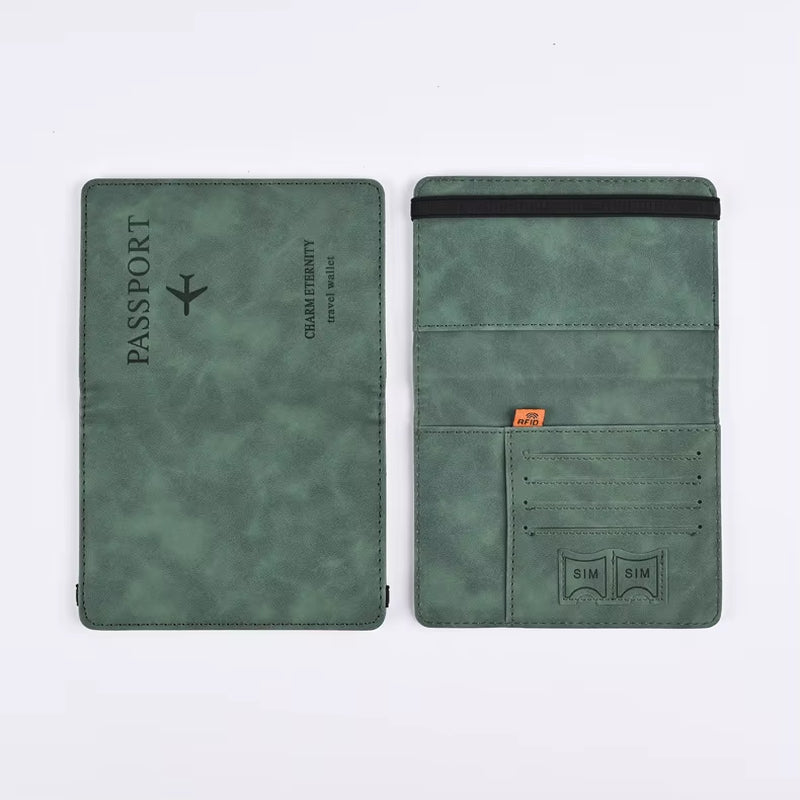 Men PU Leather Wallet Travel Passport Purse Card Male Travel Accessories Hand Carry Passport Business Cards Holder Wallet